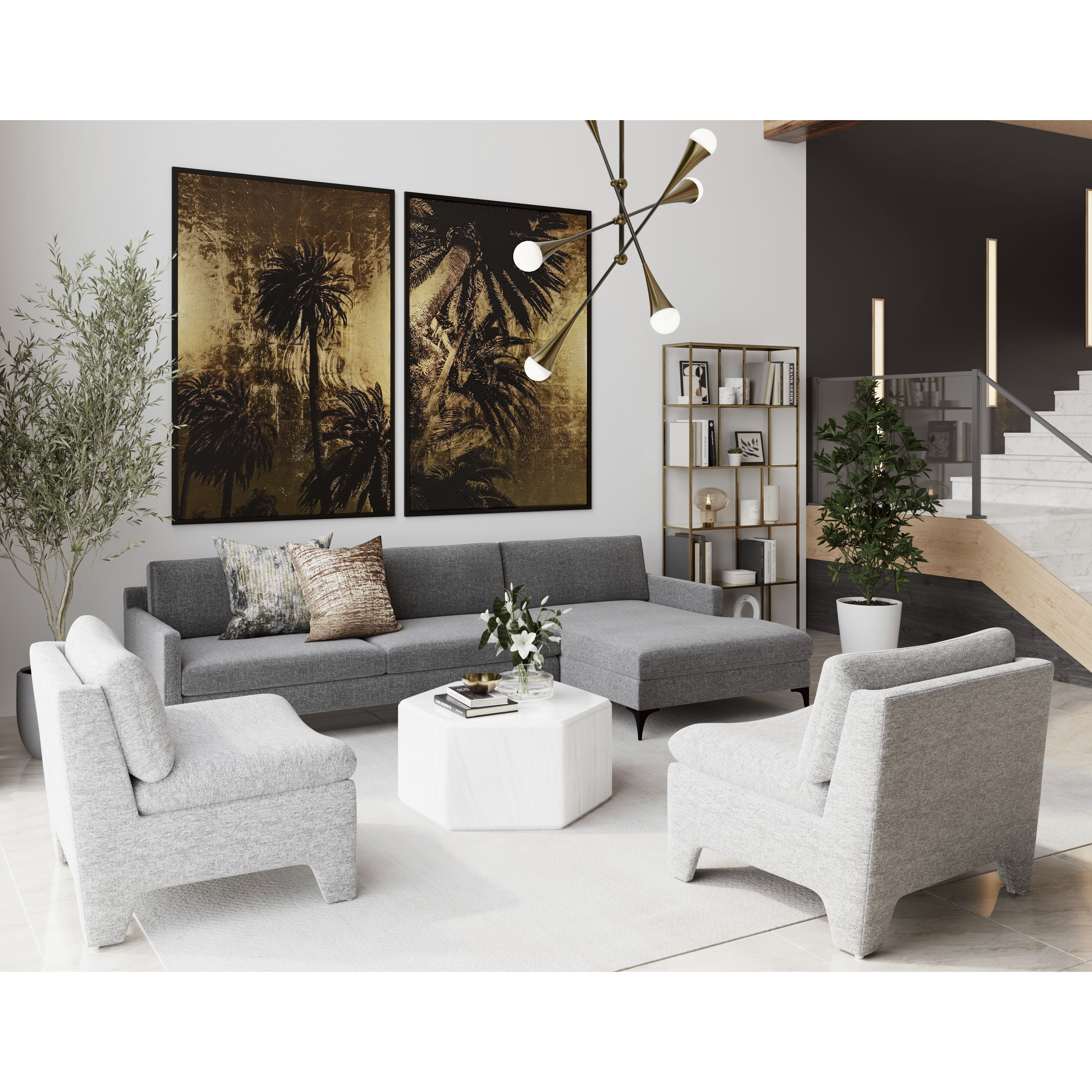 Dallin Boho Oatmeal Lounge Chair